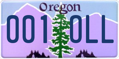 OR license plate 001OLL