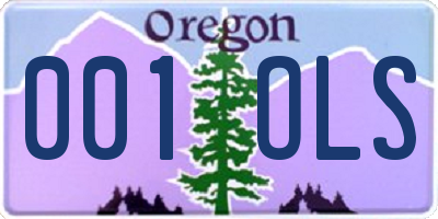 OR license plate 001OLS