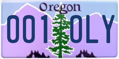 OR license plate 001OLY