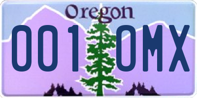 OR license plate 001OMX