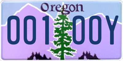OR license plate 001OOY