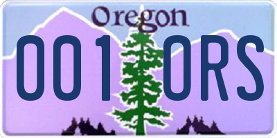 OR license plate 001ORS