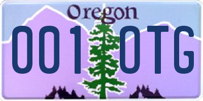 OR license plate 001OTG