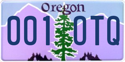 OR license plate 001OTQ