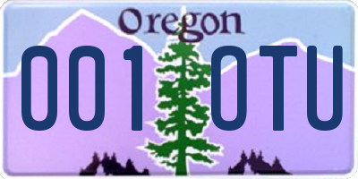 OR license plate 001OTU