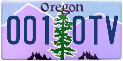 OR license plate 001OTV