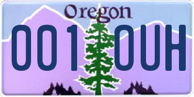 OR license plate 001OUH