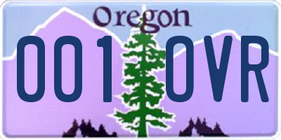 OR license plate 001OVR