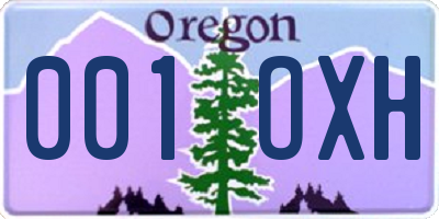 OR license plate 001OXH