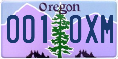 OR license plate 001OXM