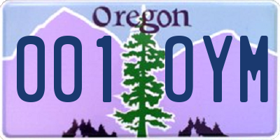 OR license plate 001OYM