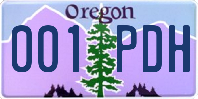 OR license plate 001PDH