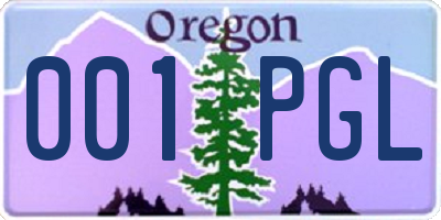 OR license plate 001PGL