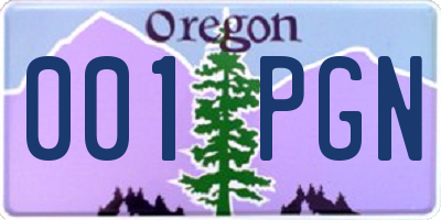 OR license plate 001PGN