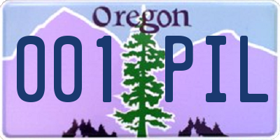 OR license plate 001PIL