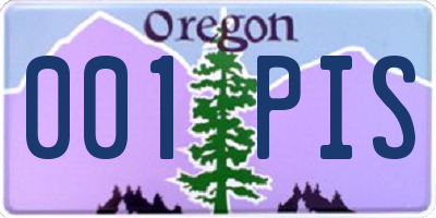 OR license plate 001PIS