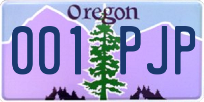 OR license plate 001PJP