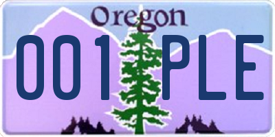 OR license plate 001PLE