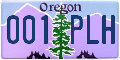 OR license plate 001PLH