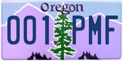 OR license plate 001PMF