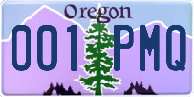 OR license plate 001PMQ