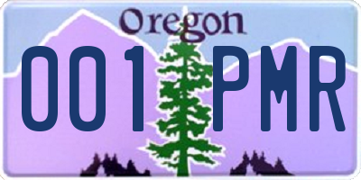 OR license plate 001PMR