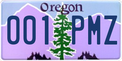 OR license plate 001PMZ