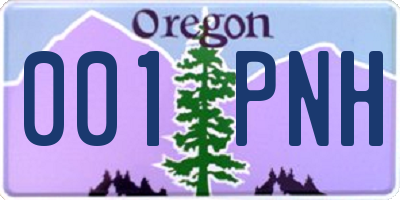 OR license plate 001PNH