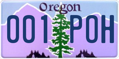 OR license plate 001POH