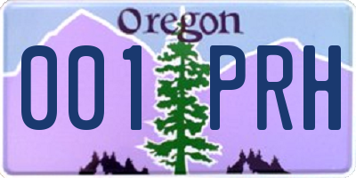 OR license plate 001PRH