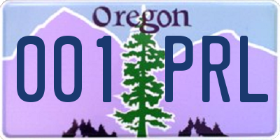 OR license plate 001PRL