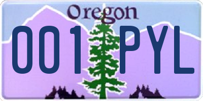 OR license plate 001PYL