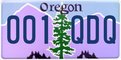 OR license plate 001QDQ