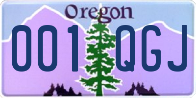 OR license plate 001QGJ