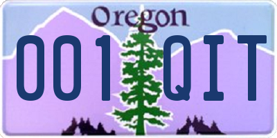 OR license plate 001QIT