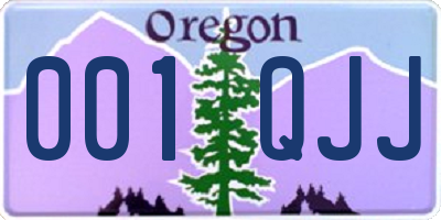 OR license plate 001QJJ