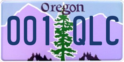 OR license plate 001QLC