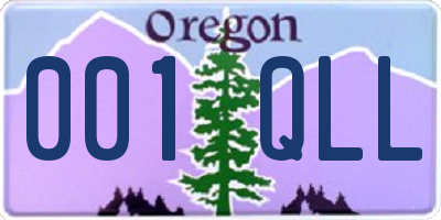 OR license plate 001QLL