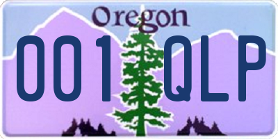 OR license plate 001QLP