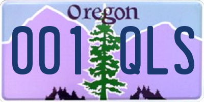 OR license plate 001QLS