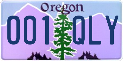 OR license plate 001QLY