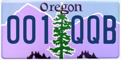 OR license plate 001QQB