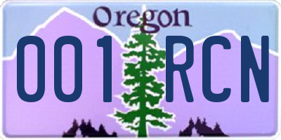 OR license plate 001RCN