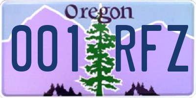 OR license plate 001RFZ