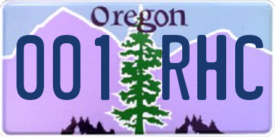 OR license plate 001RHC