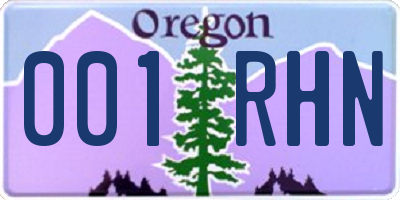 OR license plate 001RHN