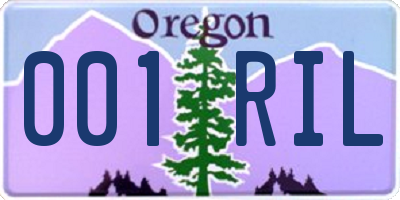 OR license plate 001RIL