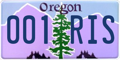 OR license plate 001RIS