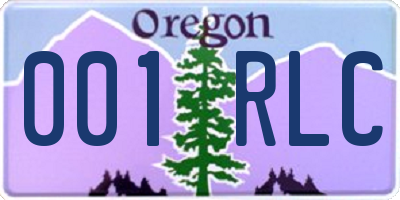 OR license plate 001RLC