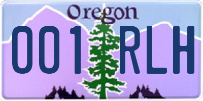 OR license plate 001RLH